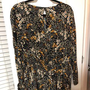 H&M floral dress with smocked waist.
